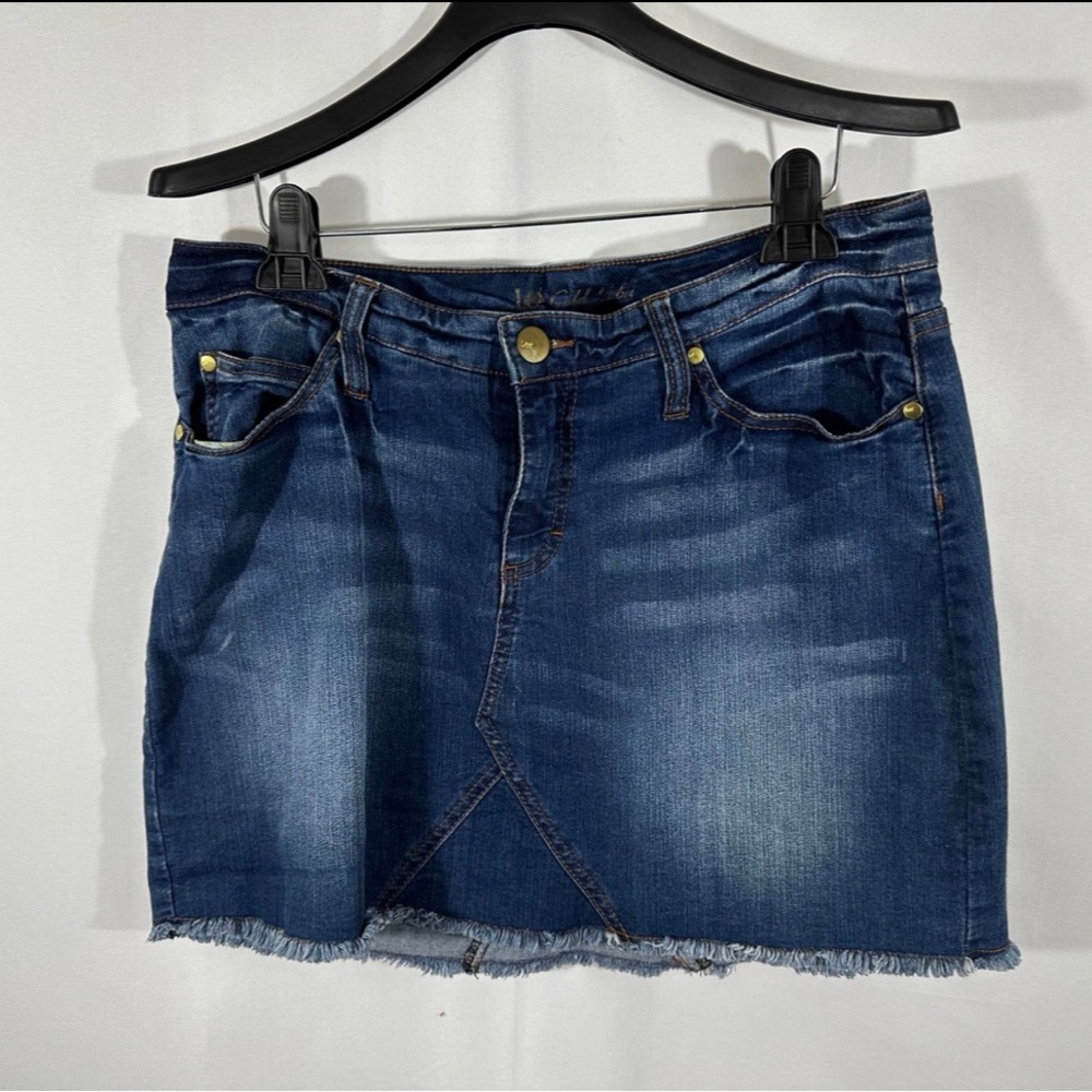 Lee Riders Blue Denim Womens Midrise Mini Skirt Size 10/M